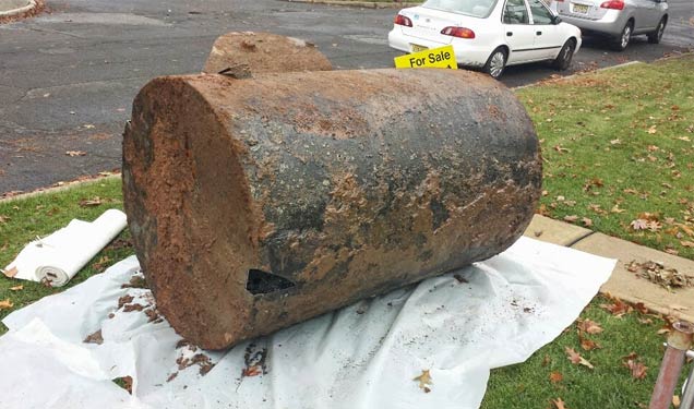 500 gallon heating oil tank removed in Union County, NJ