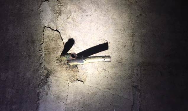 Old lines coming through basement. Oil Tank Assurance