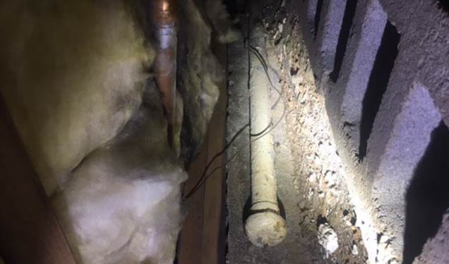 Vent found in crawl space under the floor Oil Tank Assurance